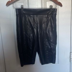 ASOS leather biker shorts